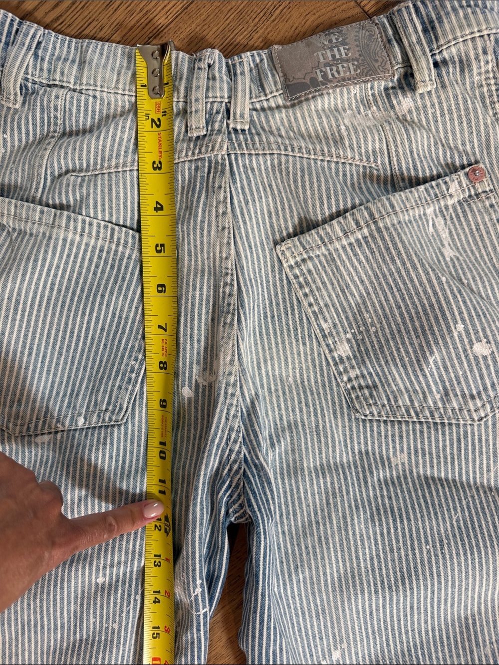 We The Free Light Blue Striped Barrel Jeans - Picture 10 of 11